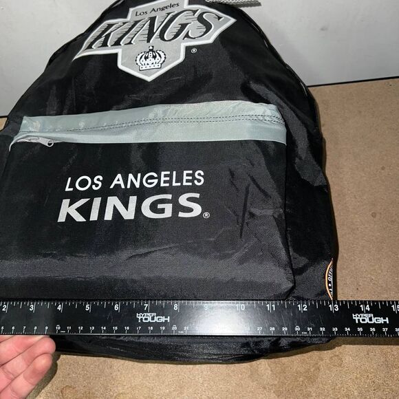 Vintage Los Angeles LA Kings Backpack Bag Black NHL Nasco‎ Lightweight Printed - Picture 7 of 7